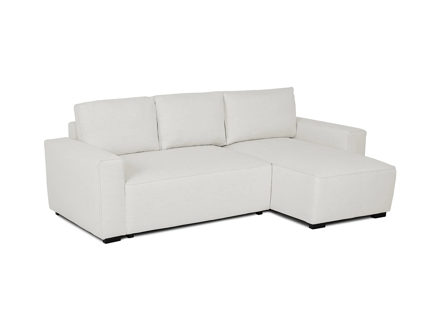 BUDWING Canapé-Lit Chaise Longue Jade Beige - 4 Places - 239x135x91 cm