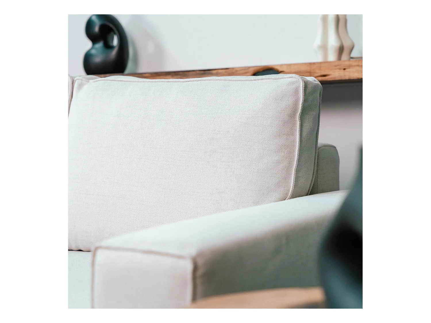 BUDWING Canapé-Lit Chaise Longue Jade Beige - 4 Places - 239x135x91 cm