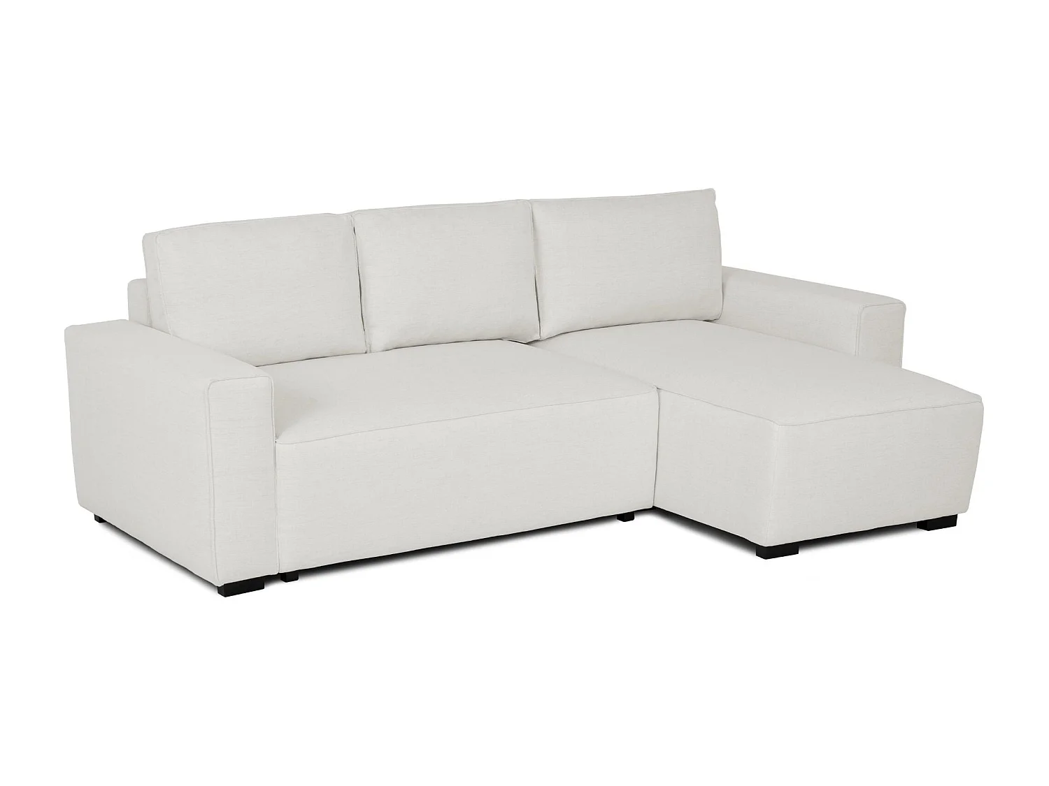 BUDWING Canapé-Lit Chaise Longue Jade Beige - 4 Places - 239x135x91 cm