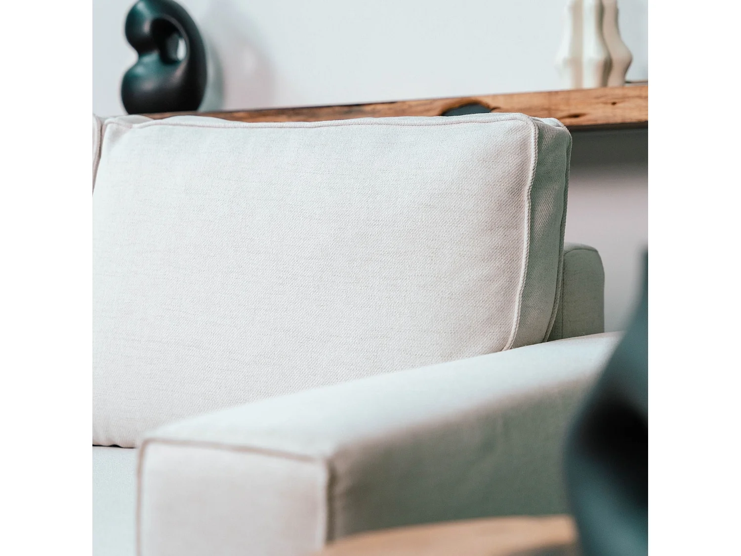 BUDWING Canapé-Lit Chaise Longue Jade Beige - 4 Places - 239x135x91 cm