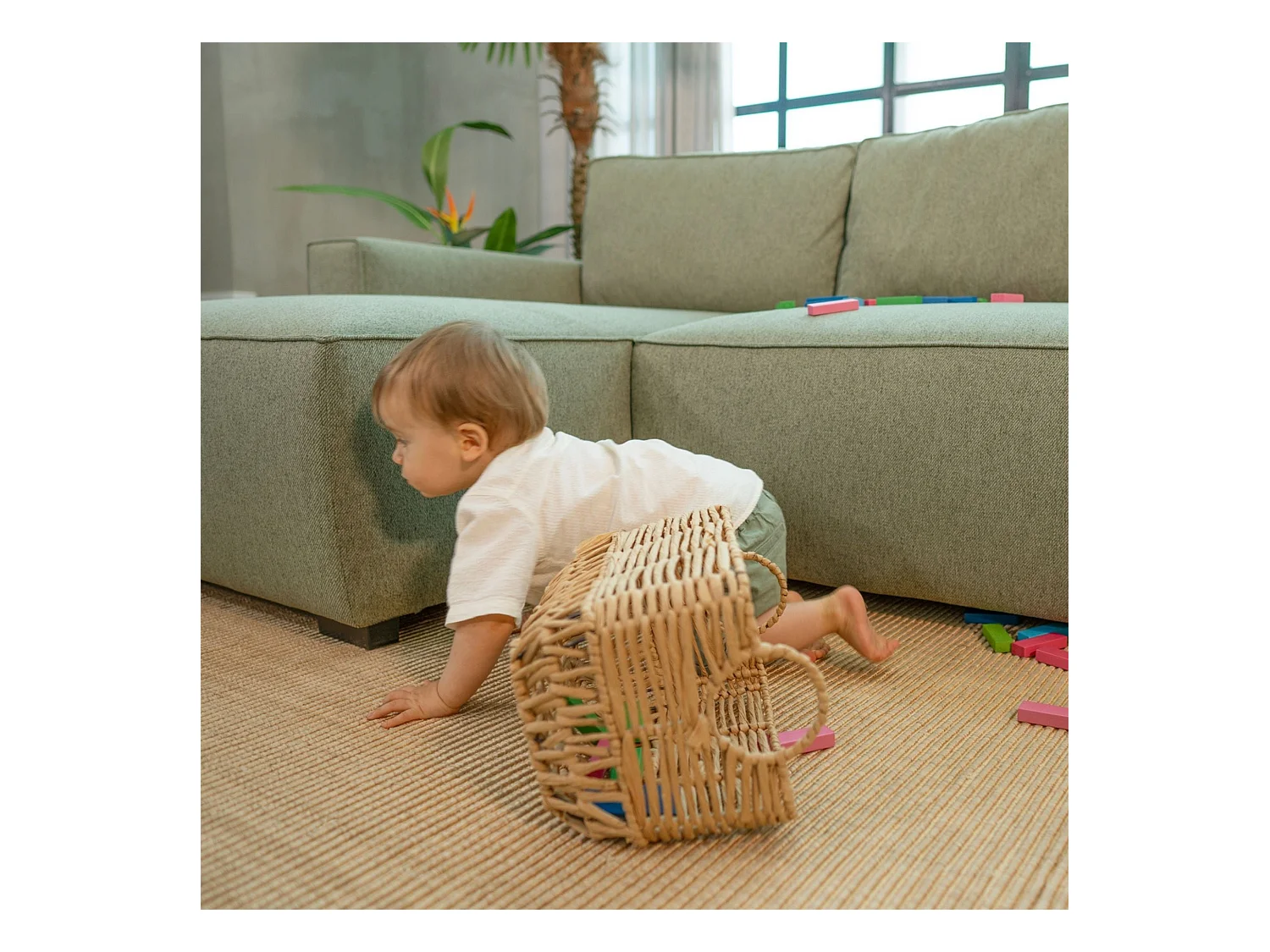 BUDWING Canapé-Lit Chaise Longue Jade Vert - 4 Places - 239x135x91 cm