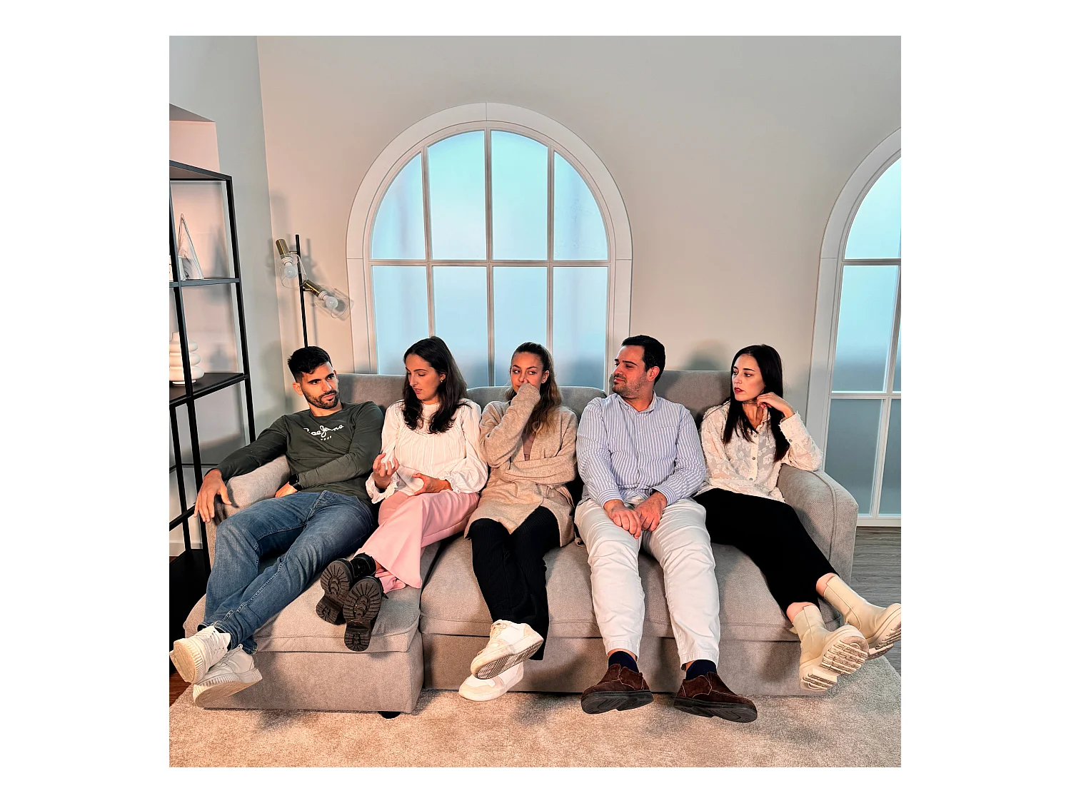 BUDWING Canapé-Lit Chaise Longue Vogue Beige - 4 Places - 240,5x168,5x93 cm