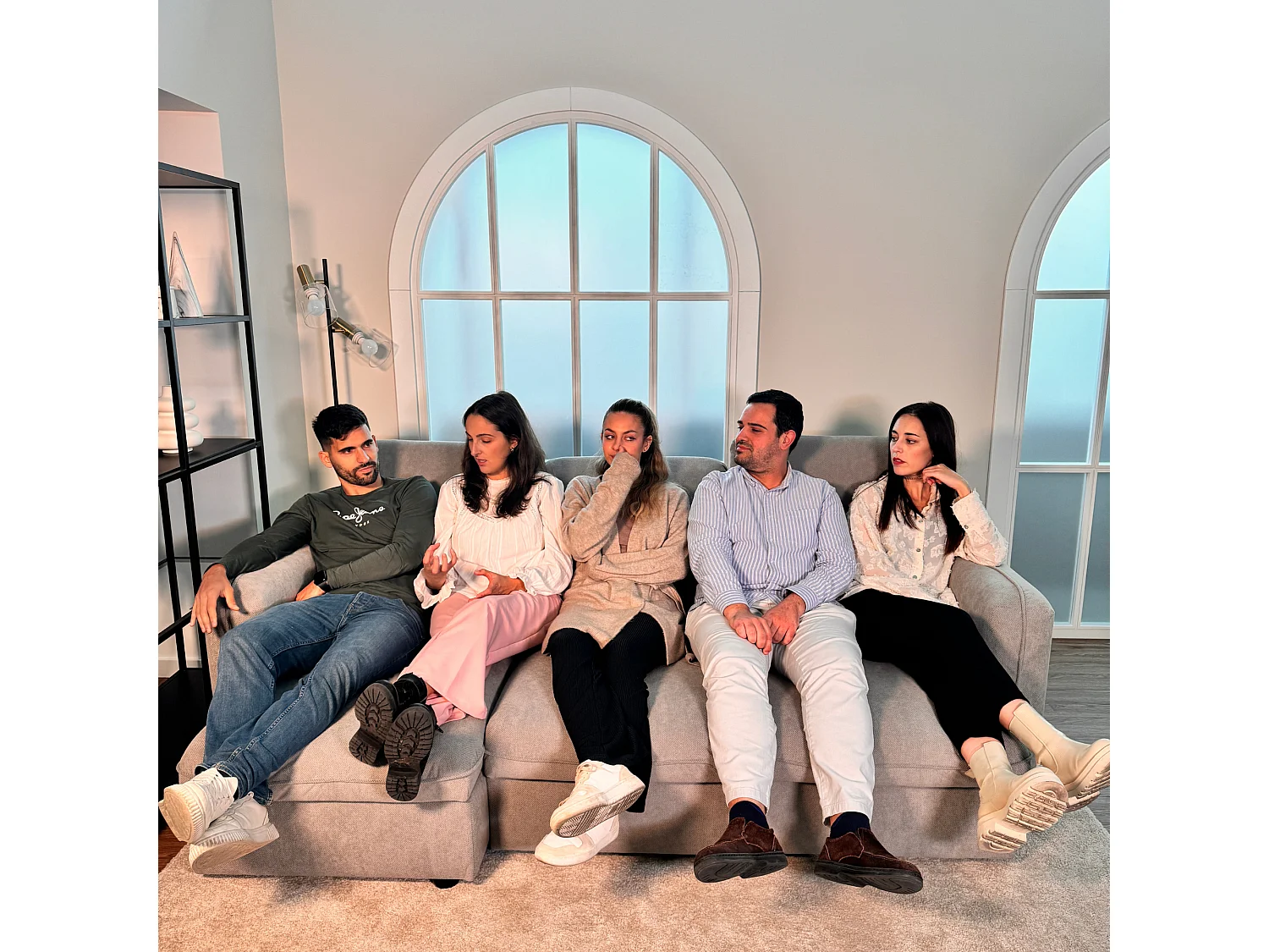 BUDWING Canapé-Lit Chaise Longue Vogue Beige - 4 Places - 240,5x168,5x93 cm