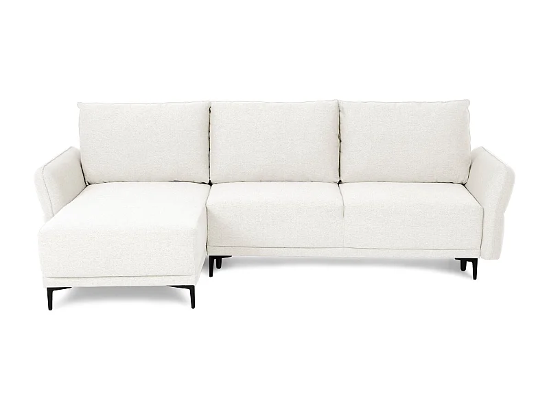 BUDWING Canapé-Lit Chaise Longue Toby Beige - 4 Places - 260,5x156x92 cm