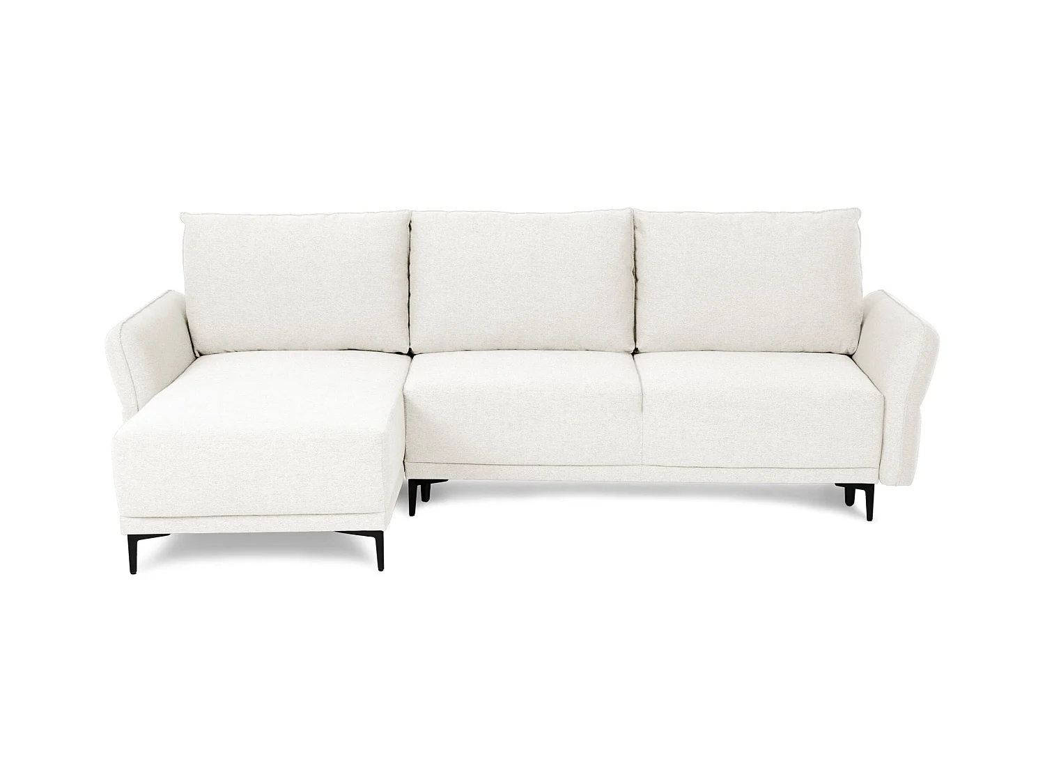 BUDWING Canapé-Lit Chaise Longue Toby Beige - 4 Places - 260,5x156x92 cm