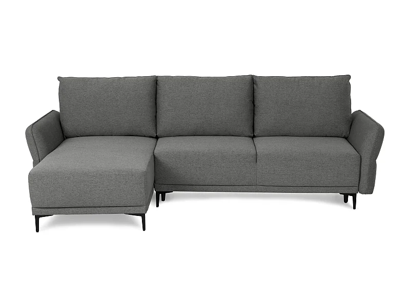 BUDWING Canapé-Lit Chaise Longue Toby Gris Volcan - 4 Places - 260,5x156x92 cm