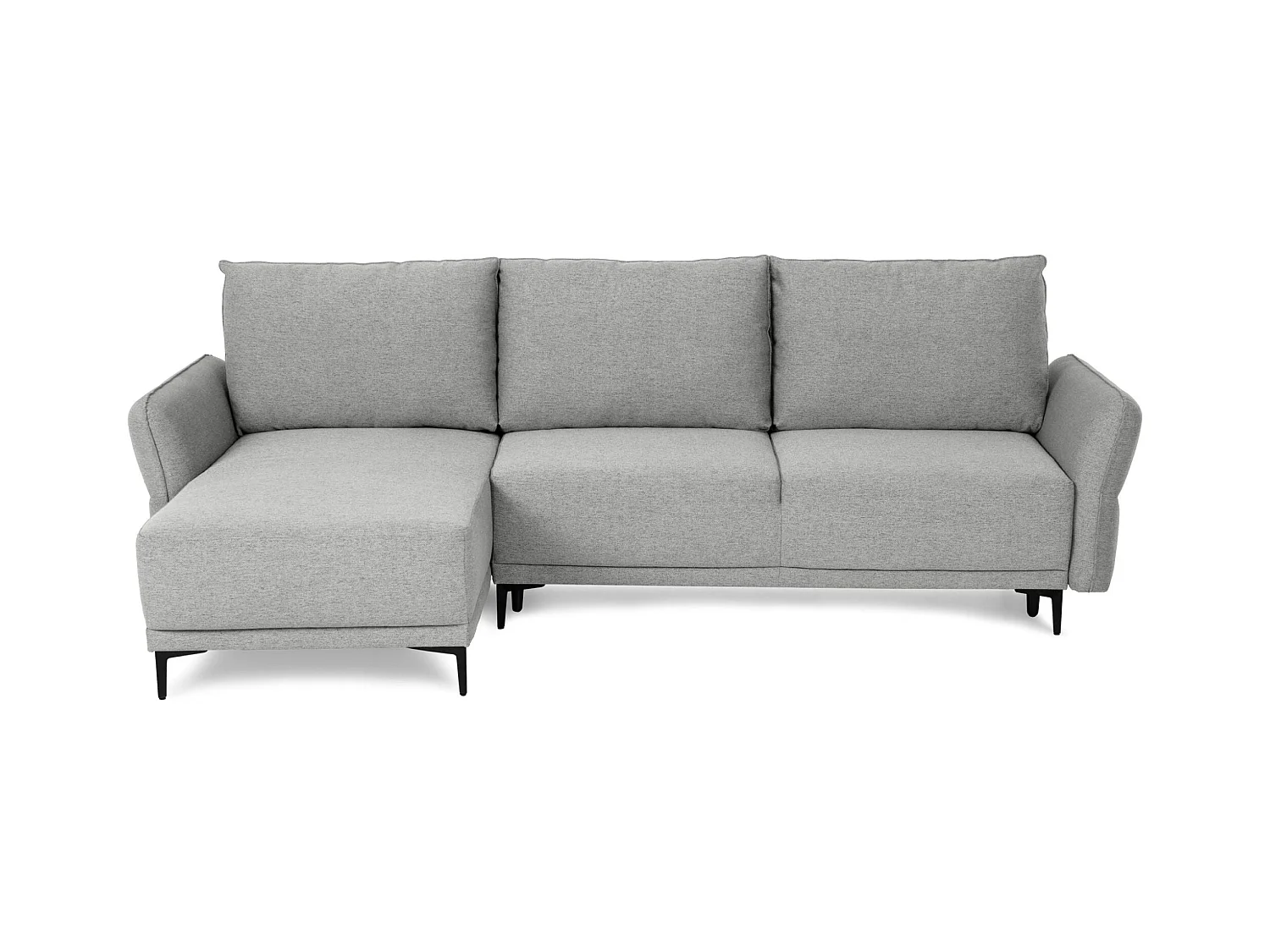 BUDWING Canapé-Lit Chaise Longue Toby Gris Tempête - 4 Places - 260,5x156x92 cm