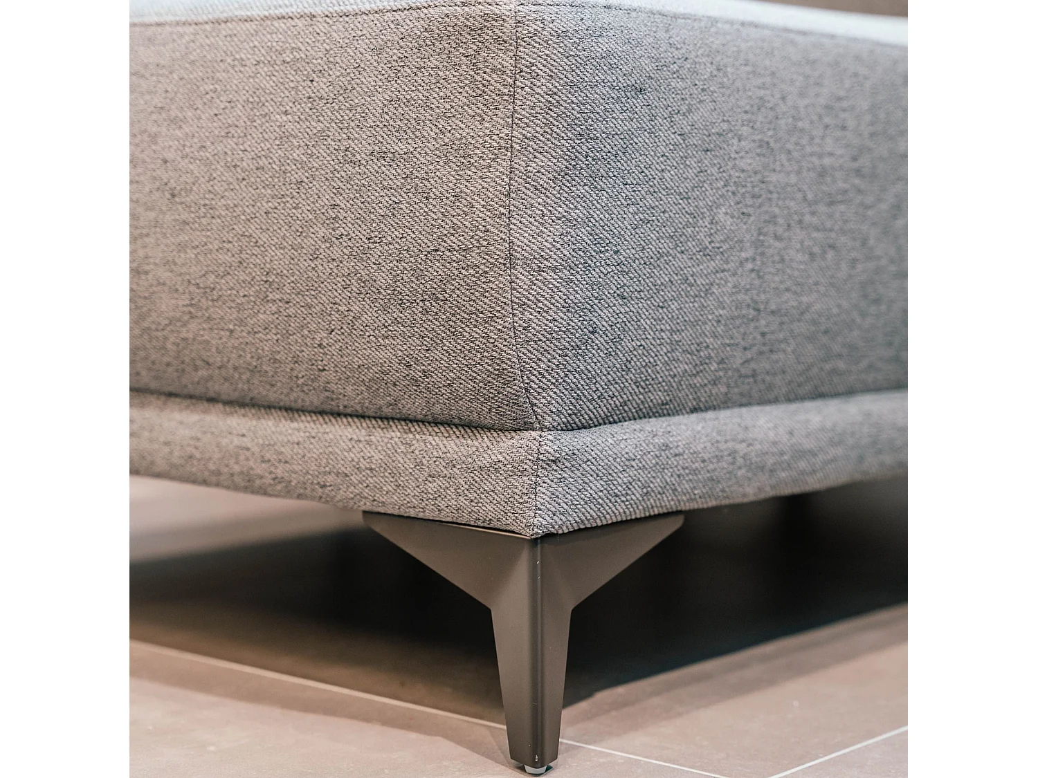 BUDWING Canapé-Lit Chaise Longue Toby Gris Tempête - 4 Places - 260,5x156x92 cm