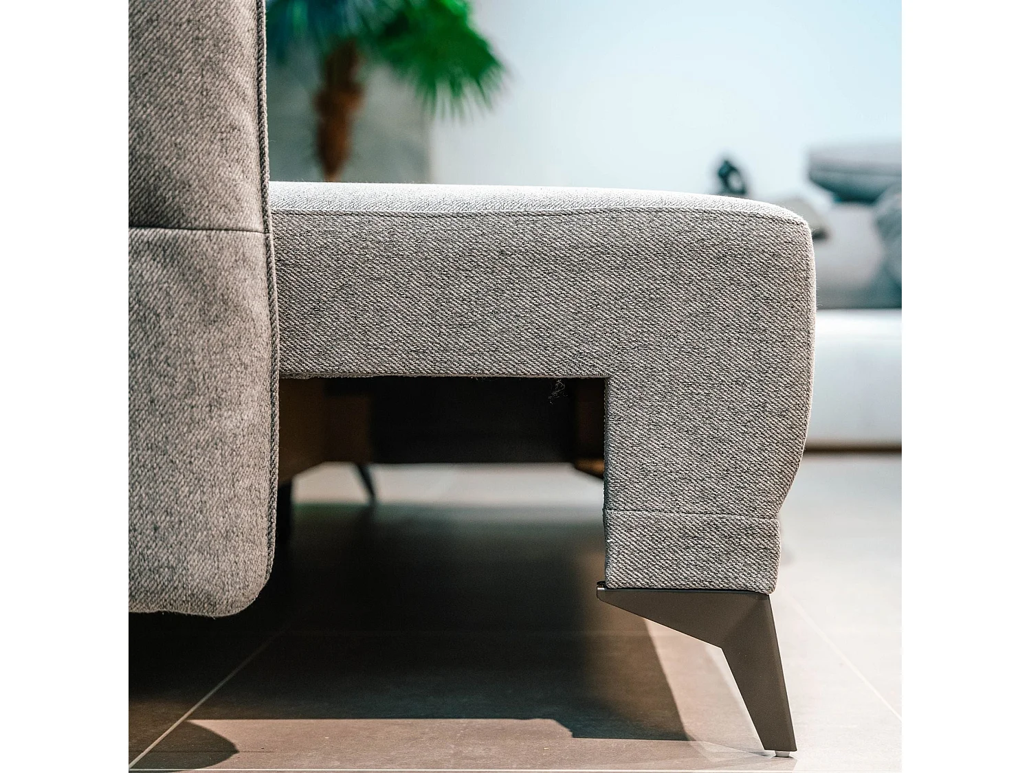 BUDWING Canapé-Lit Chaise Longue Toby Gris Tempête - 4 Places - 260,5x156x92 cm