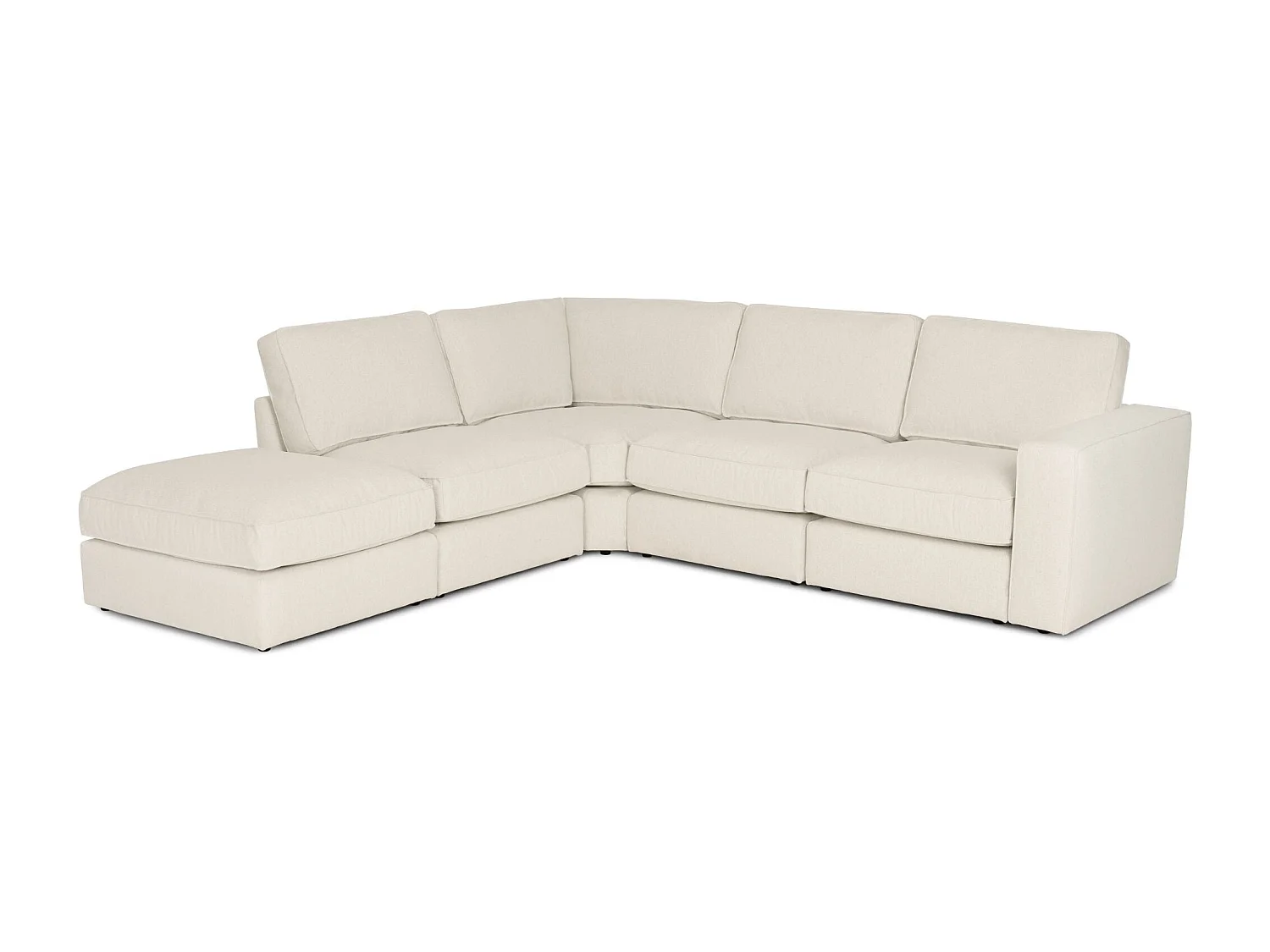 BUDWING Canapé Modulaire Taylor Beige - 7 Places - 265x247x80 cm