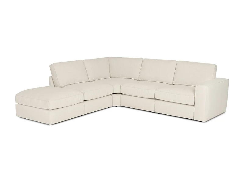 BUDWING Canapé Modulaire Taylor Beige - 7 Places - 265x247x80 cm