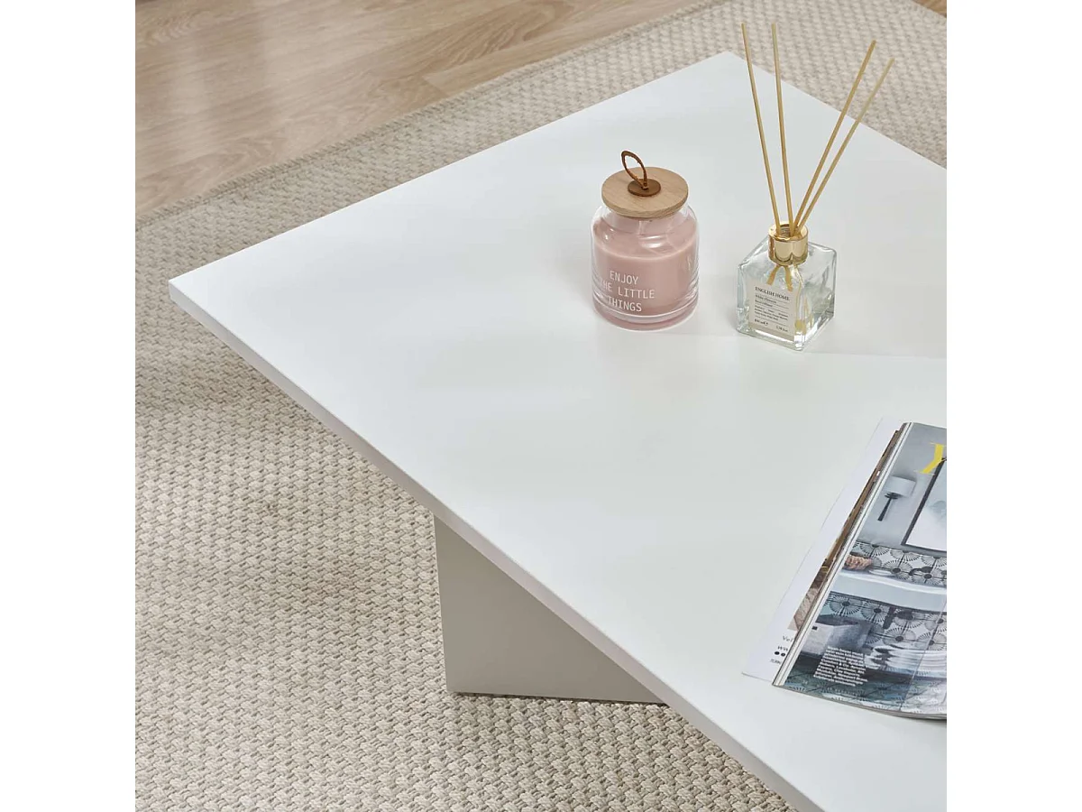 Table basse avec plateau rectangulaire L120 cm - SABIN