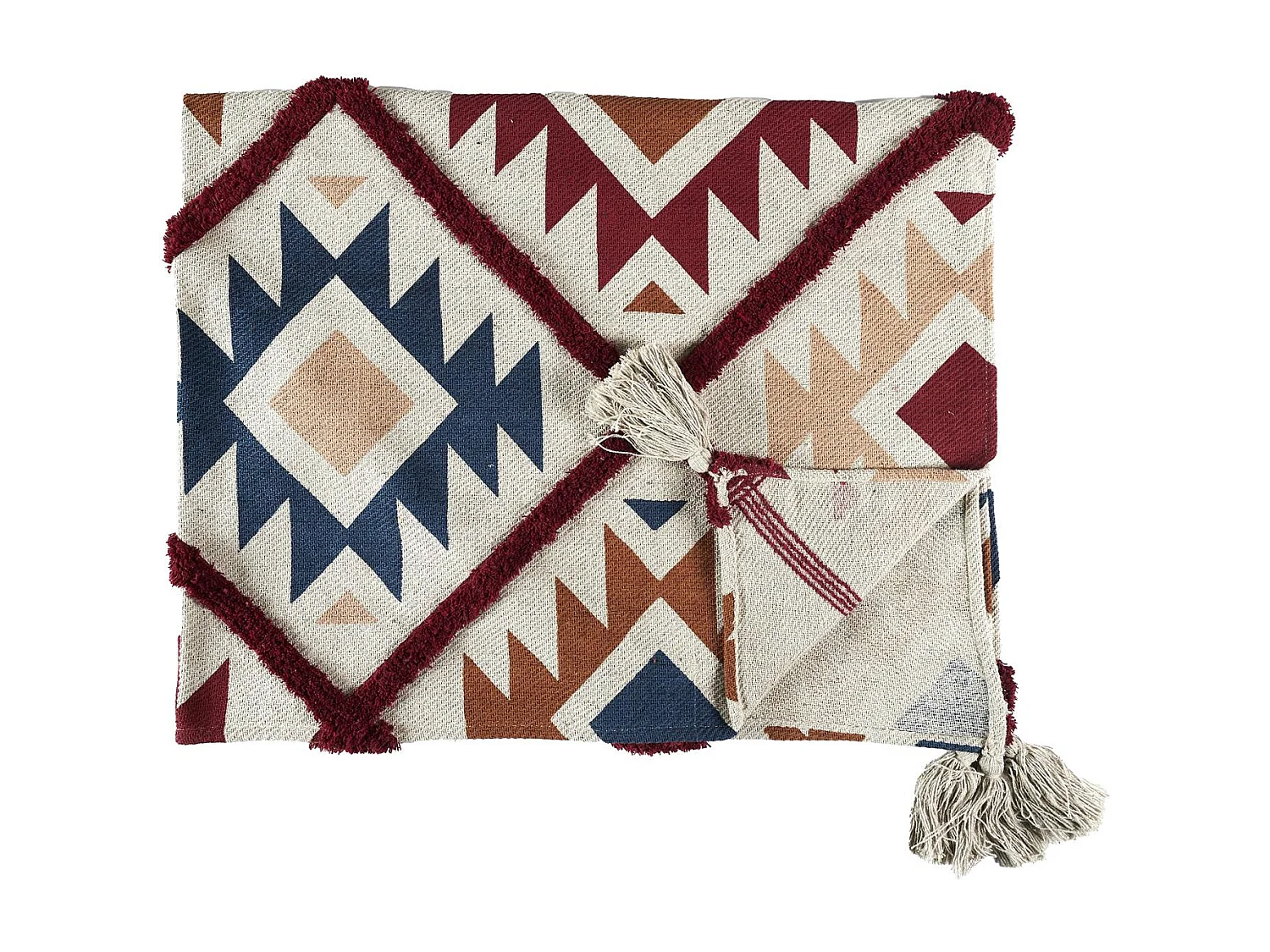 Plaid Tufte A Motifs 150x200cm Multicolore