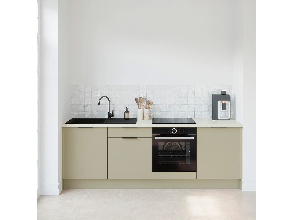 Meubles bas de cuisine - L. 245 cm - vert sauge - Luzia