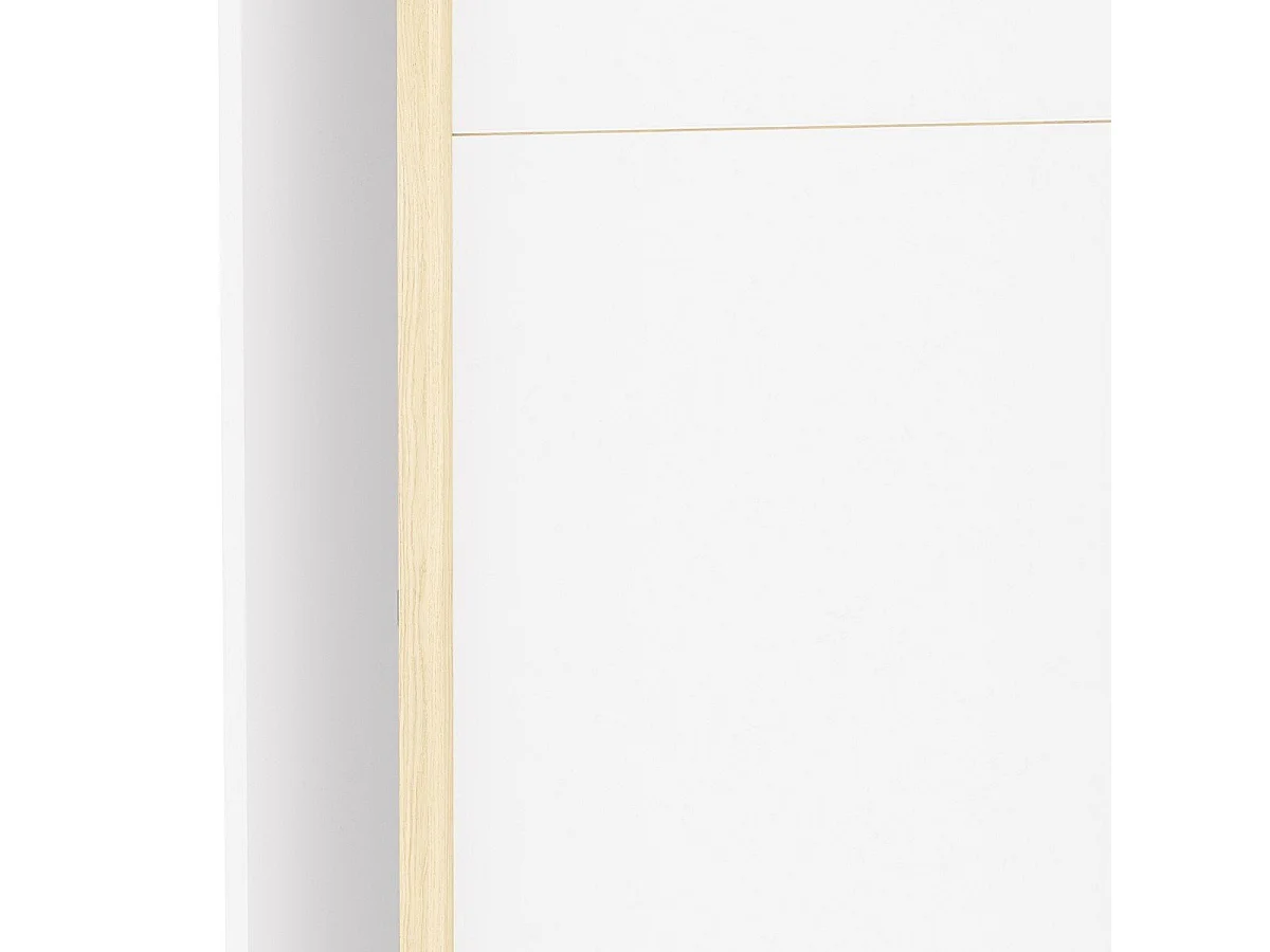 Szafa z 2 drzwiami przesuwnymi, wykończenie biały i dąb, L140,1 cm - HEVA