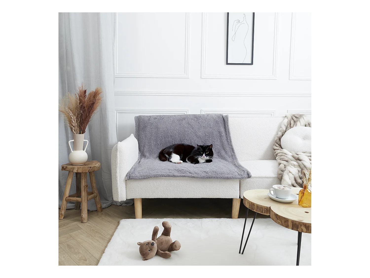 Couverture Pour Animaux Gris