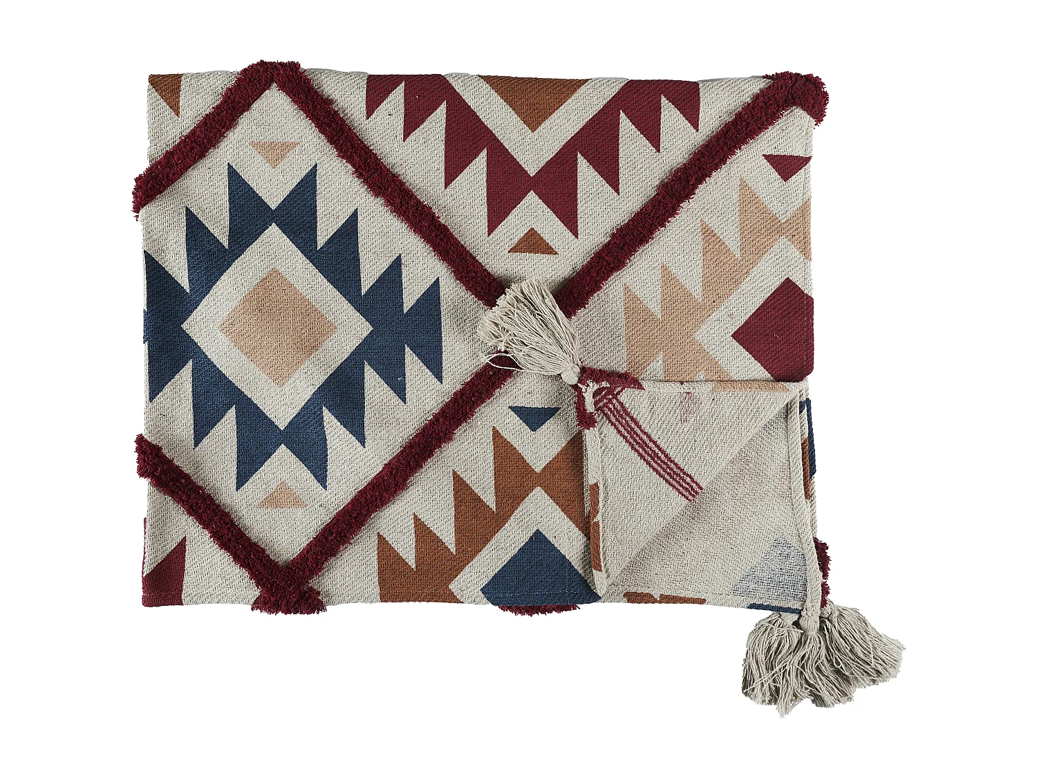 Plaid Tufte A Motifs 120x150cm Multicolore