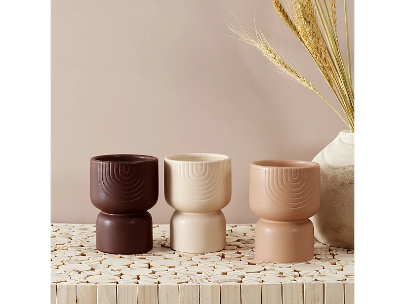 Lot de 3 Bougies Parfumées "Sahana" 170g Multicolore