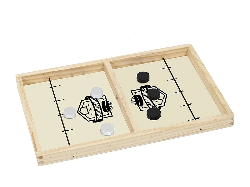 Jeu De Palets En Bois Marron, Noir, Blanc
