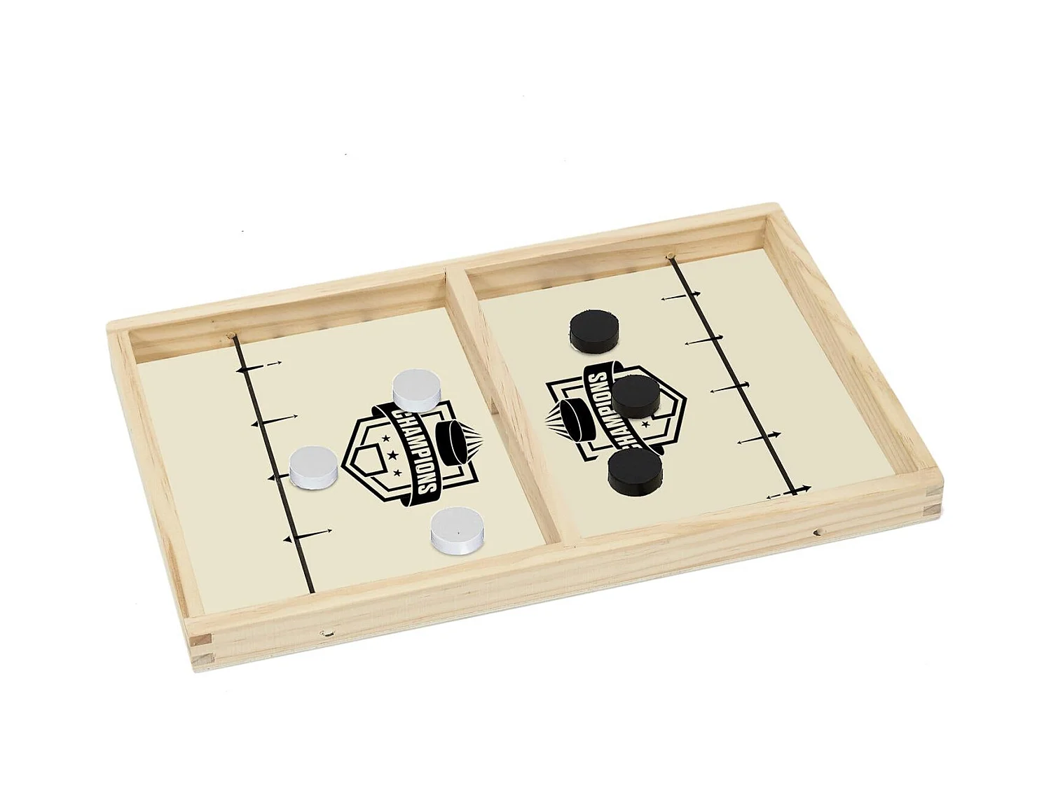 Jeu De Palets En Bois Marron, Noir, Blanc