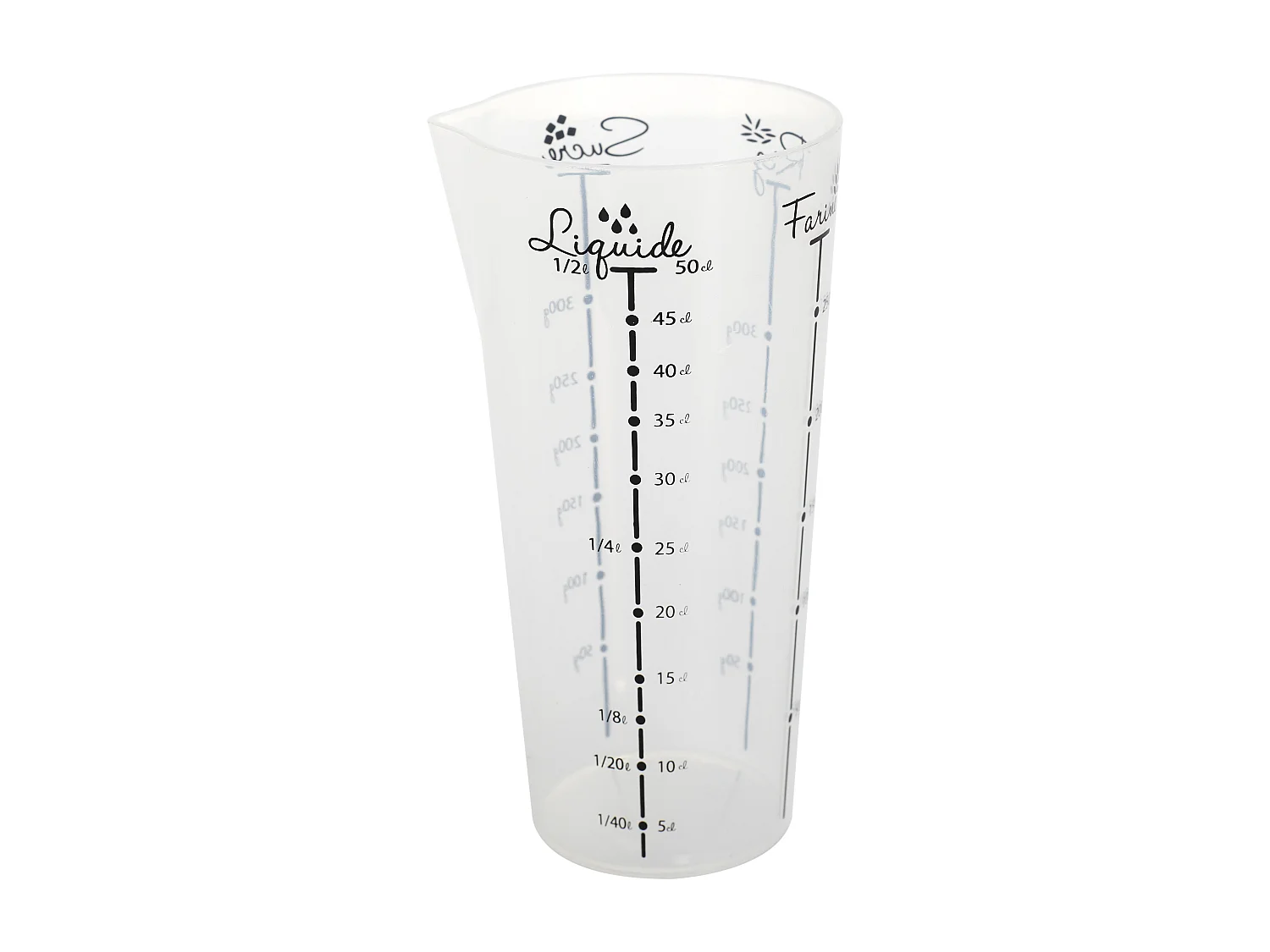 Set 3 Ustensiles Avec Verre Doseur Rouge, Transparent