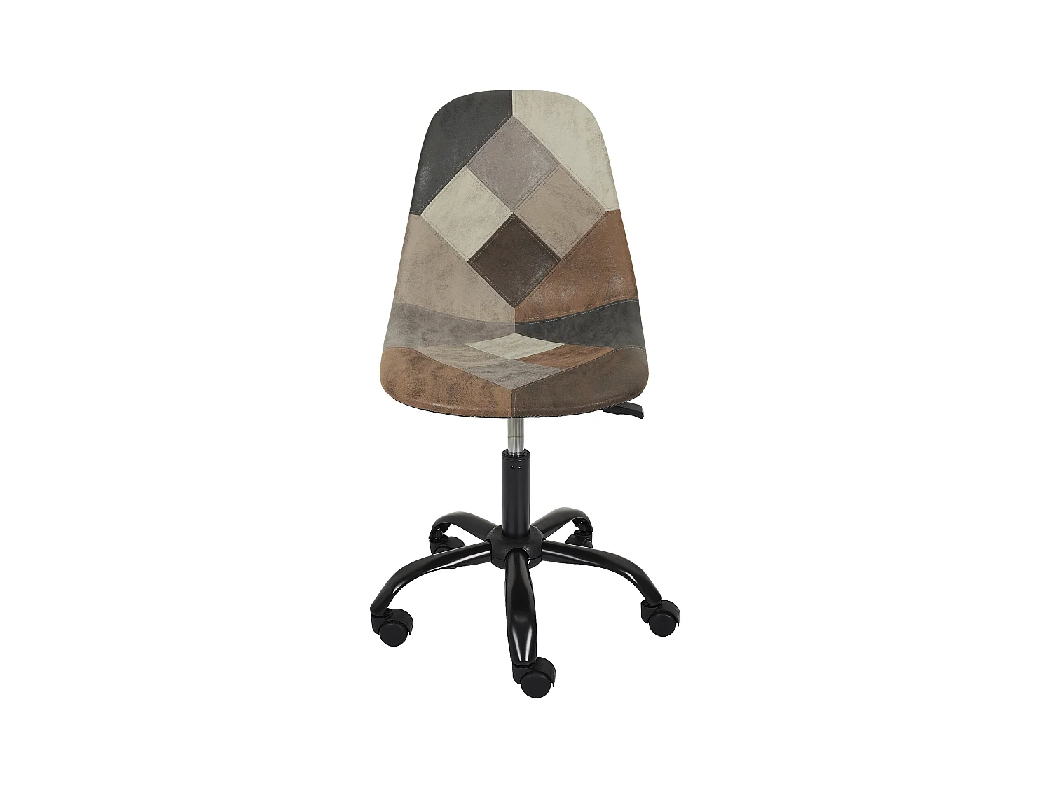 Chaise de Bureau "Patchwork" 78cm Marron & Noir