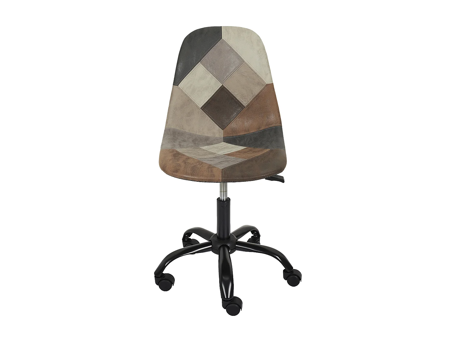 Chaise de Bureau "Patchwork" 78cm Marron & Noir