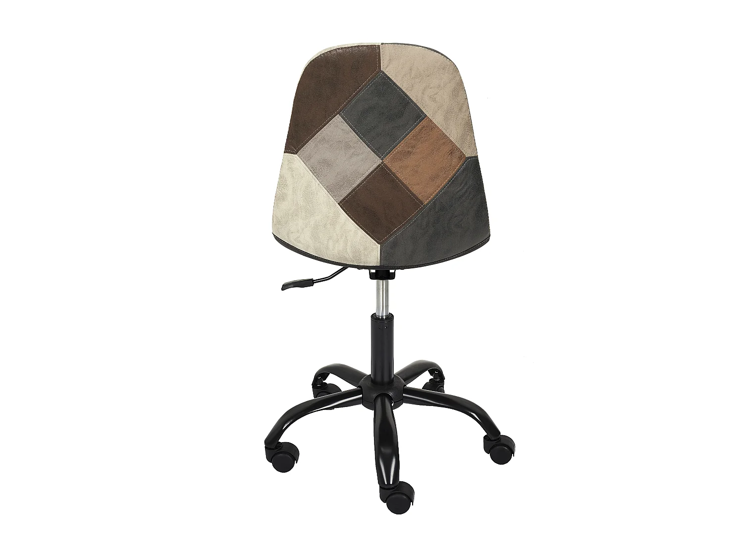 Chaise de Bureau "Patchwork" 78cm Marron & Noir