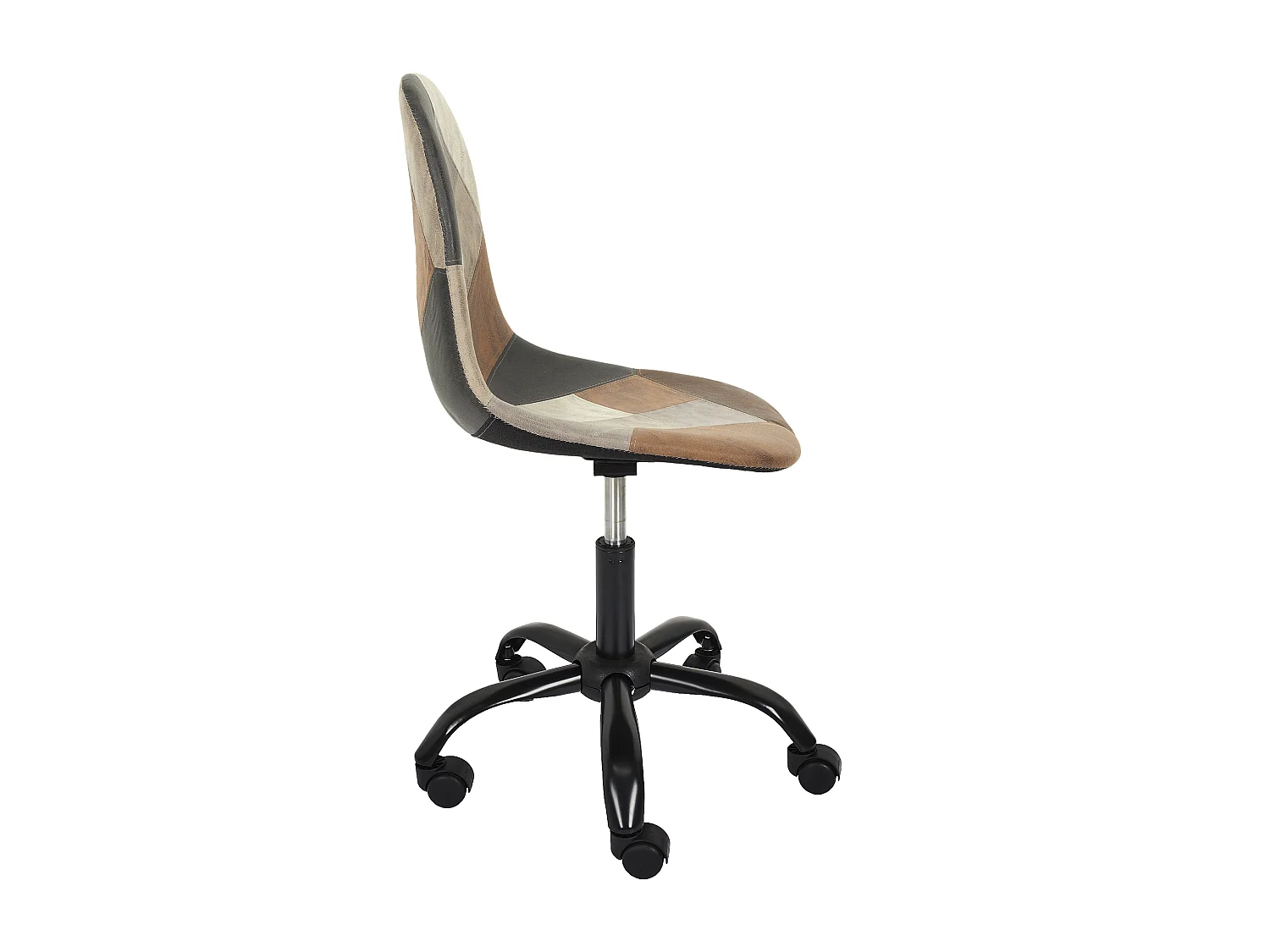 Chaise de Bureau "Patchwork" 78cm Marron & Noir