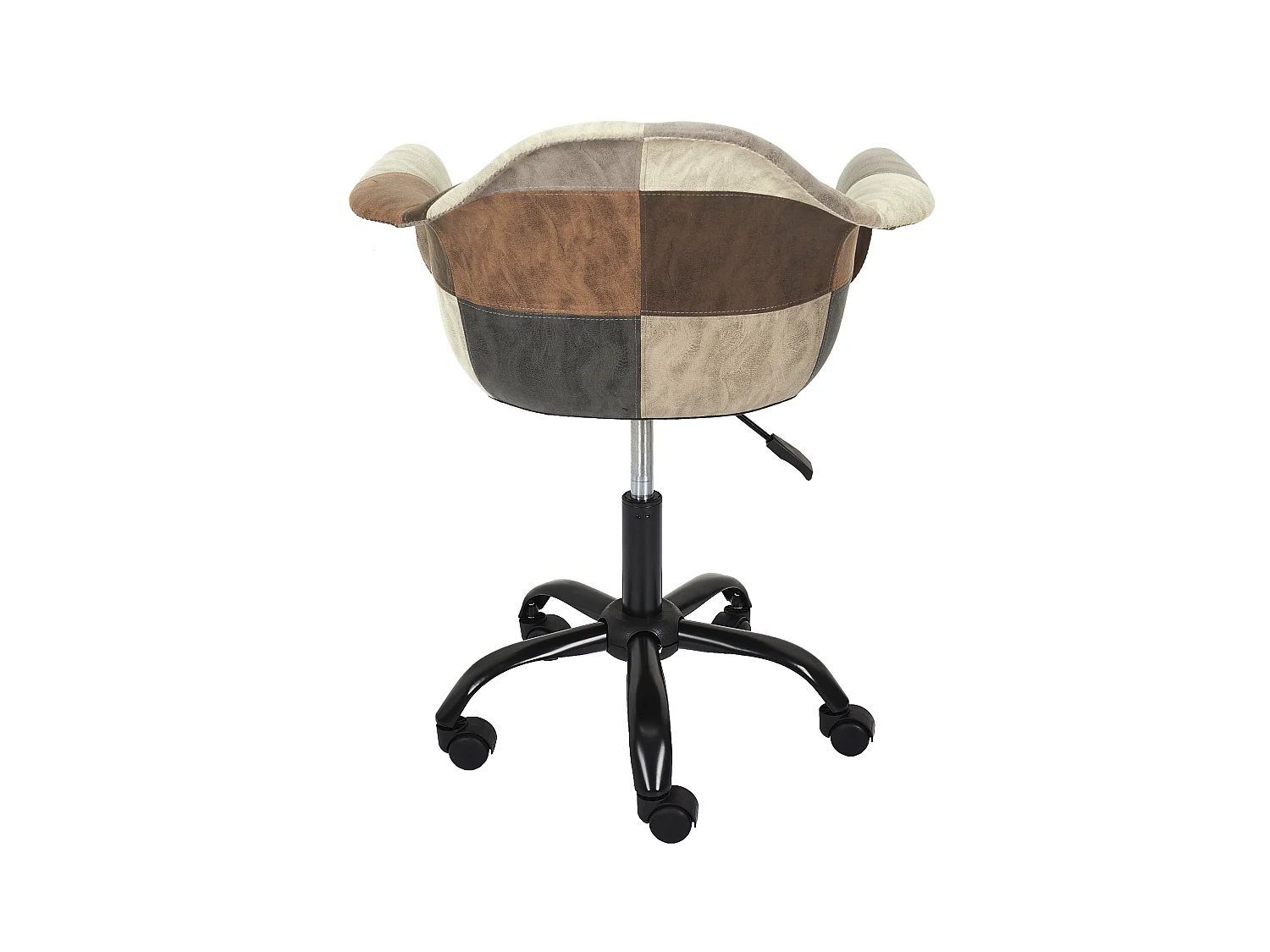 Fauteuil de Bureau "Patchwork" 74cm Marron & Noir