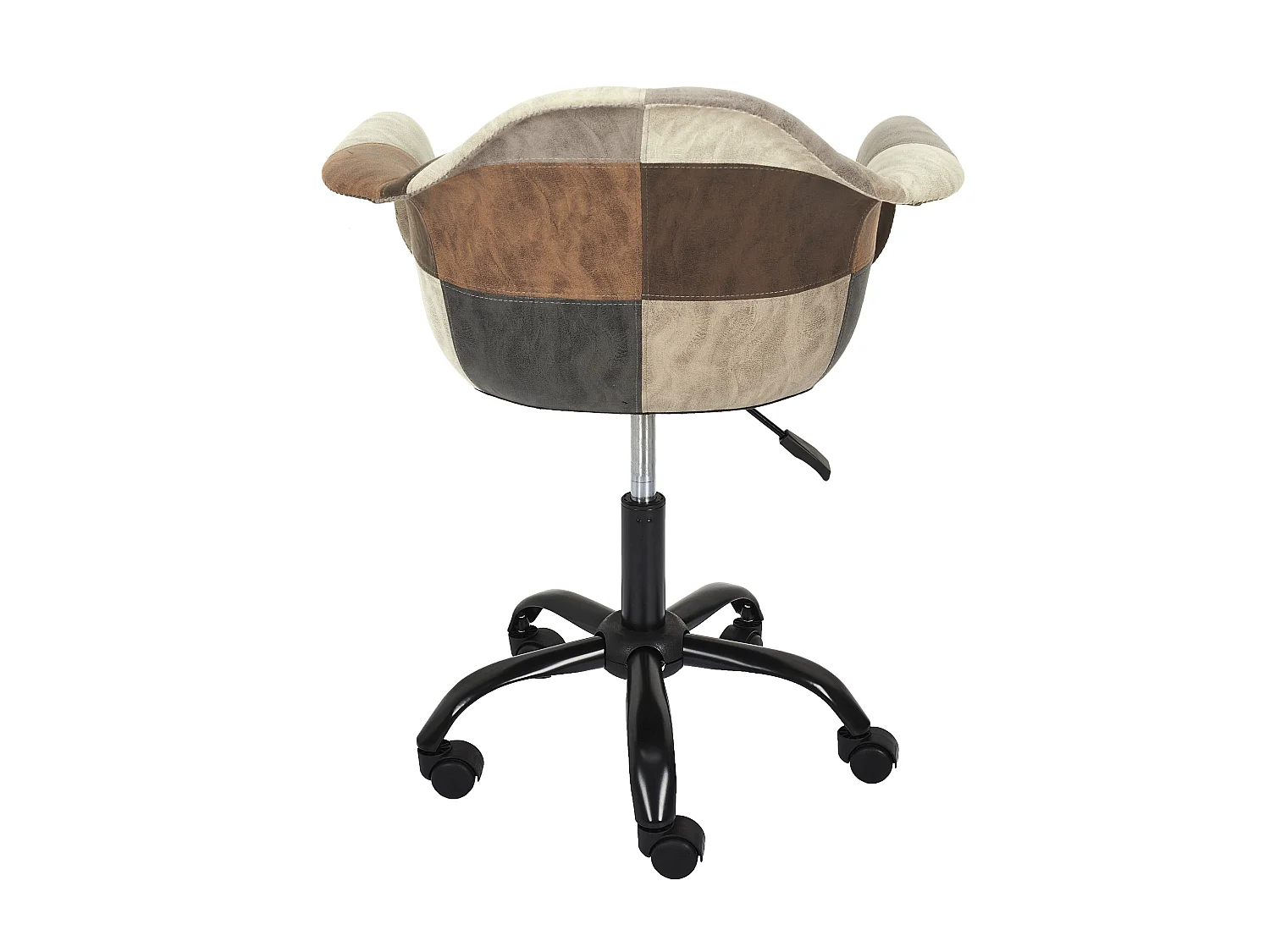 Fauteuil de Bureau "Patchwork" 74cm Marron & Noir