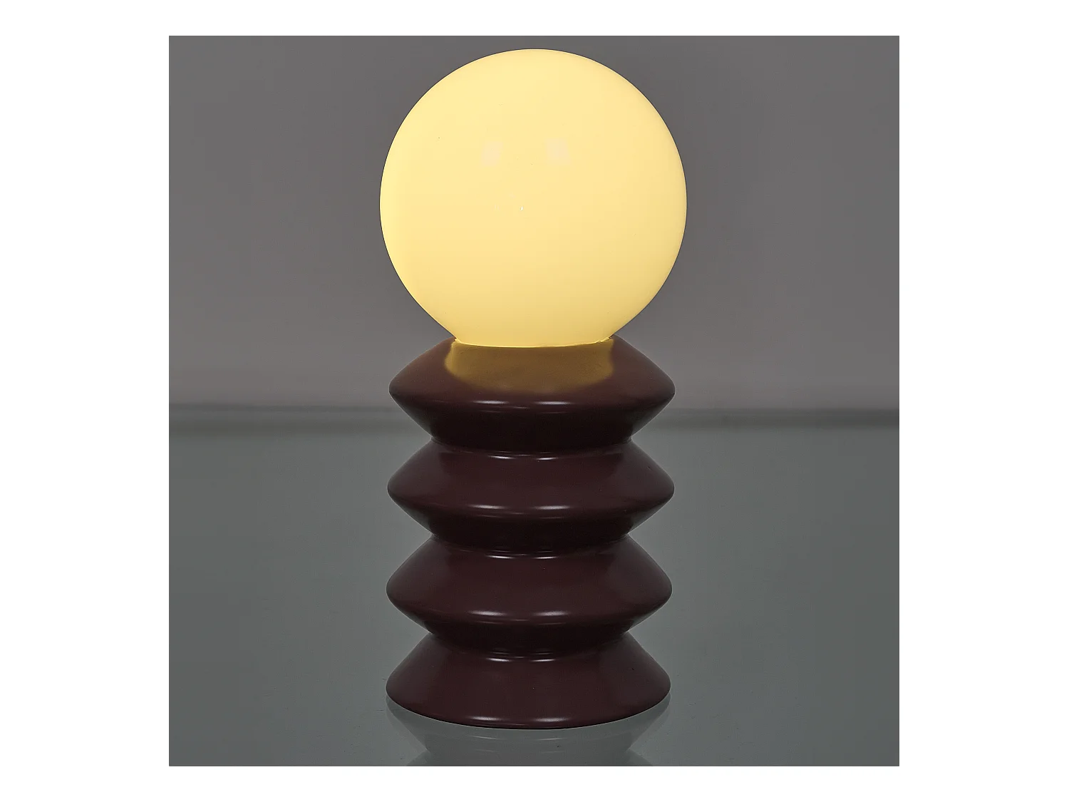 Lampe Ceramique Terracota A Piles Rouge