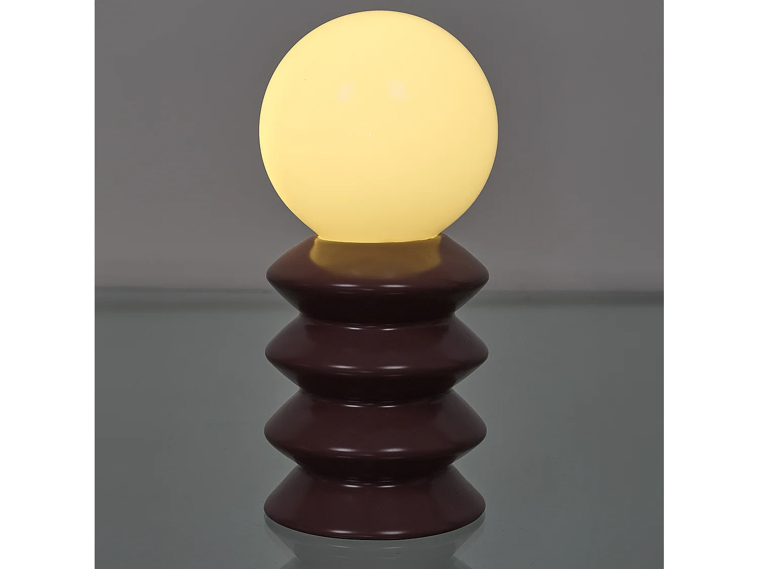 Lampe Ceramique Terracota A Piles Rouge