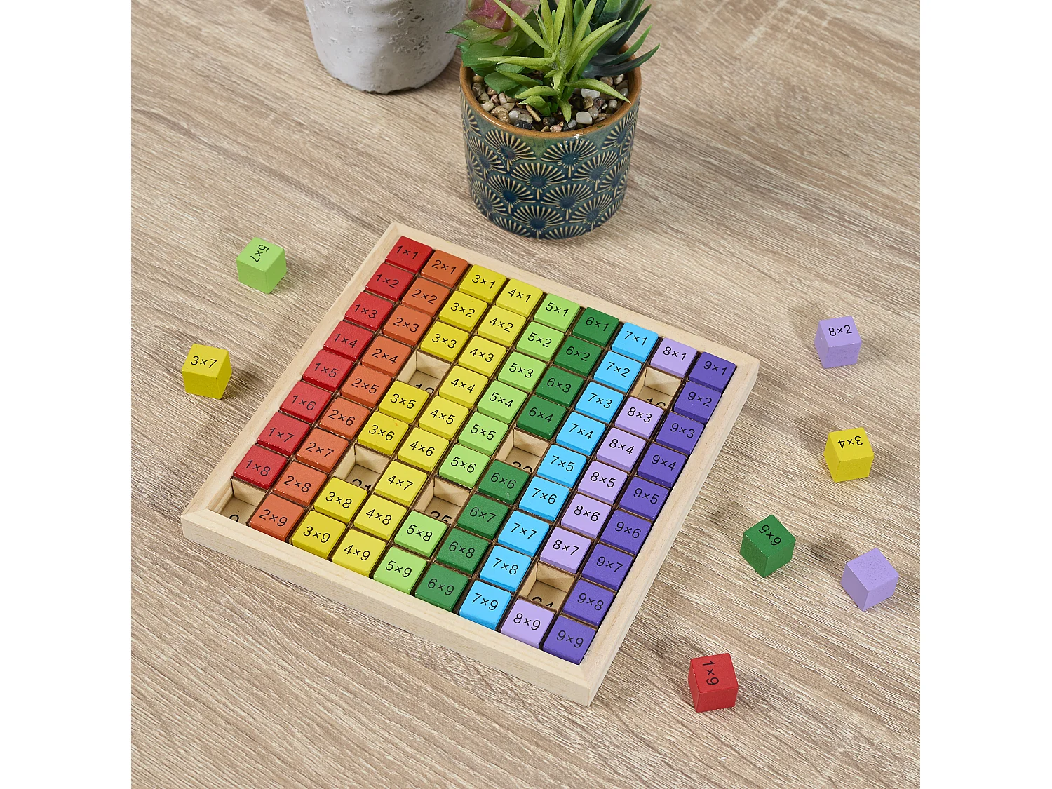 Jeu Je Comprends Les Multiplications Marron, Bleu, Jaune, Rouge, Vert