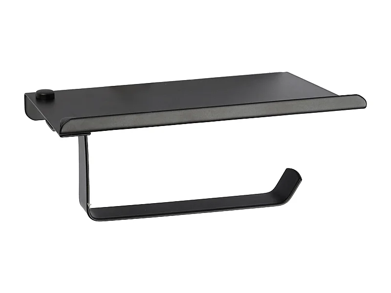 Dérouleur Papier WC avec Support Intégré en Acier Inoxydable Noir M18