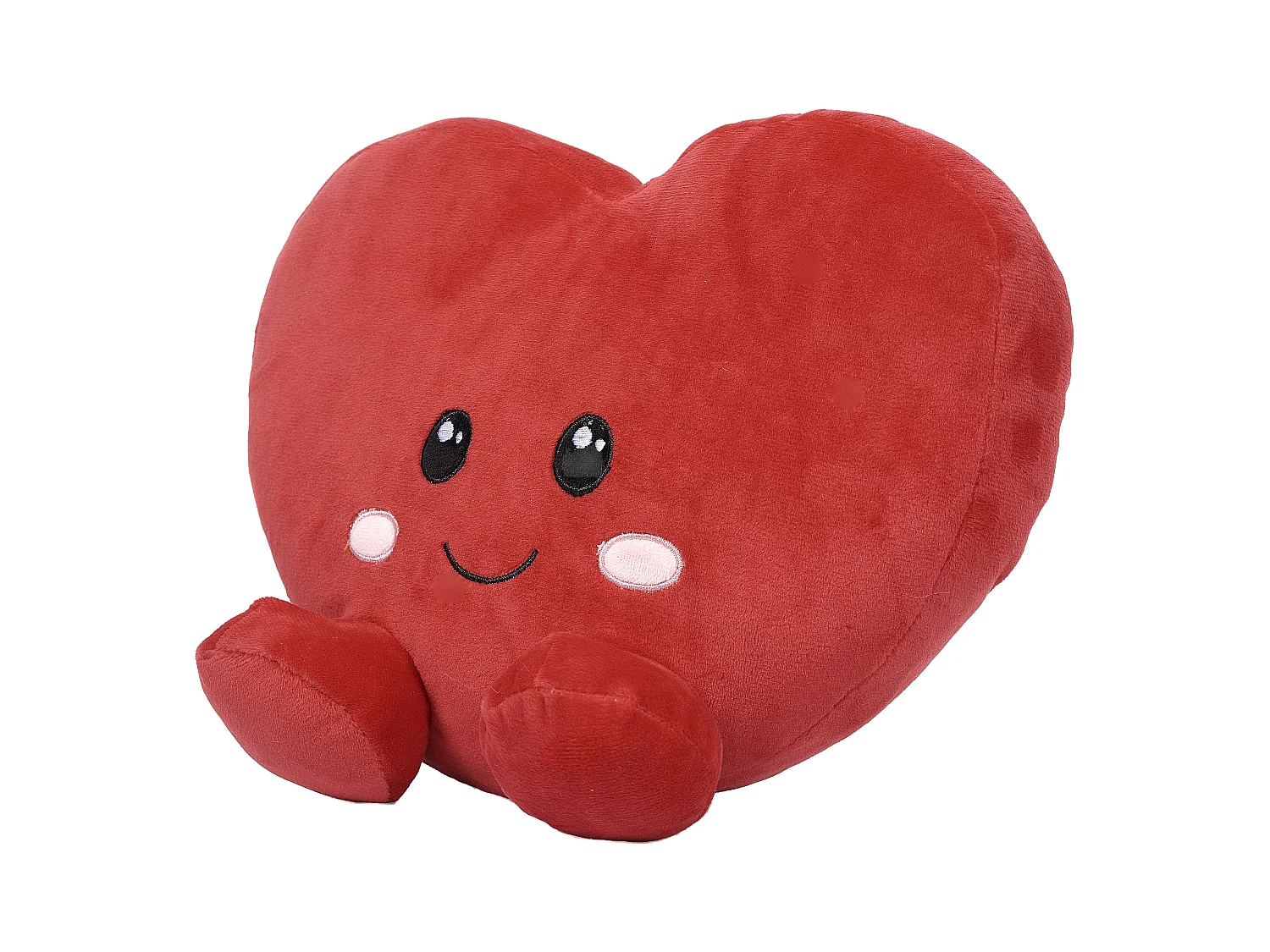 Peluche Cœur 14cm Rose, Rouge