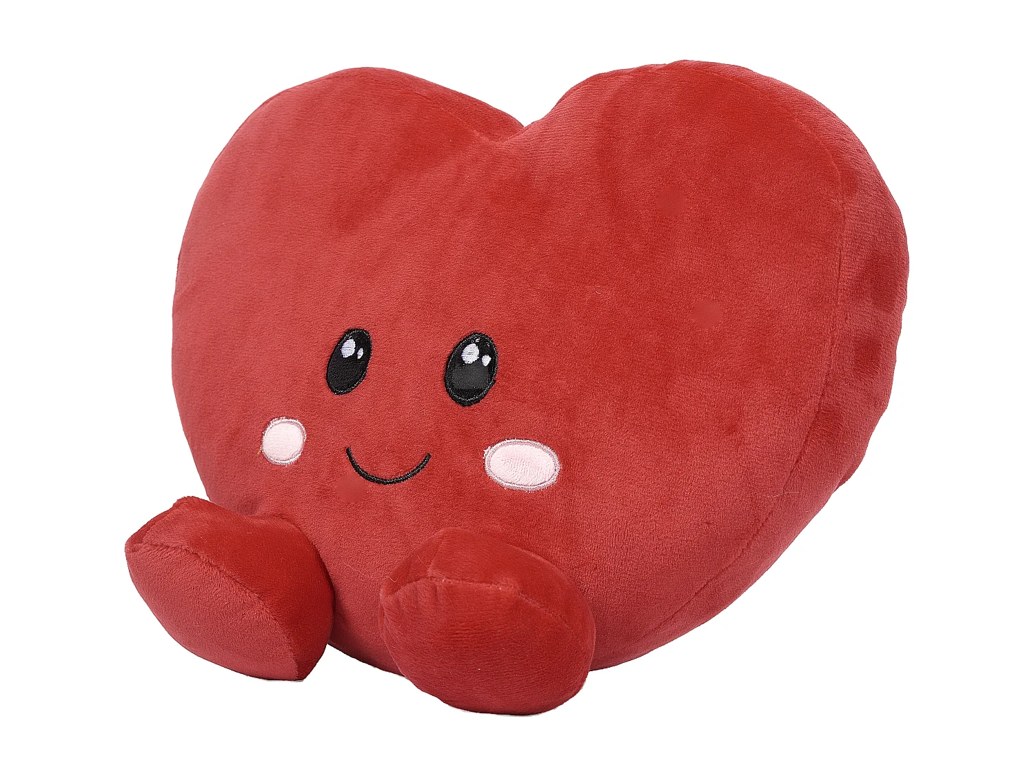 Peluche Cœur 14cm Rose, Rouge