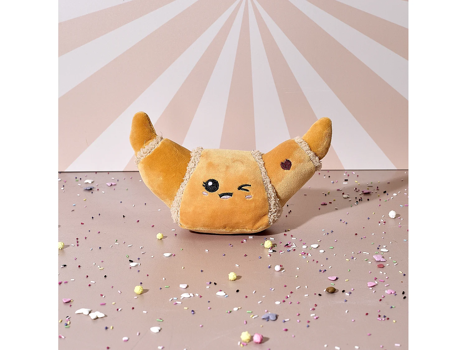 Peluche Croissant 14.5cm Marron