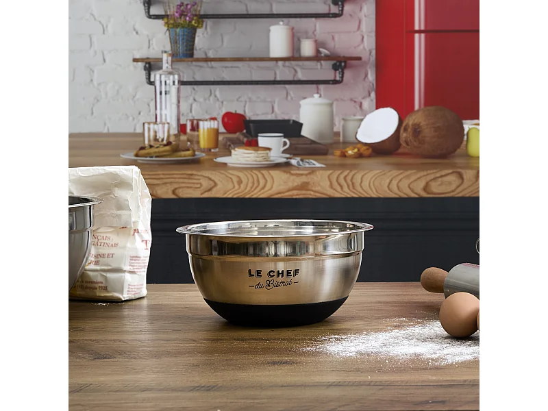 Bol Melangeur Antiderapent Bistrot D20 Gris