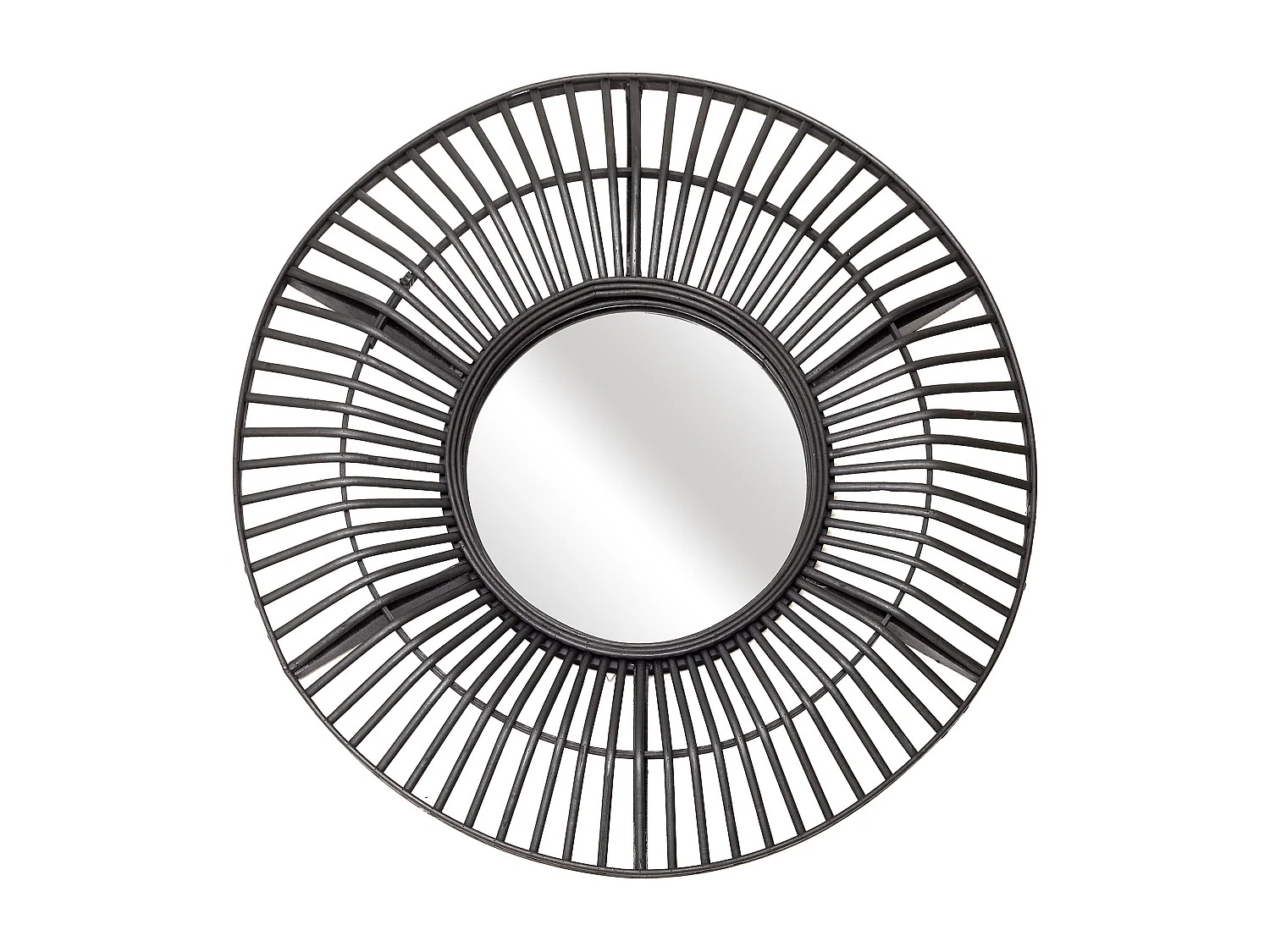 Miroir Noir Sauvage D70cm Noir