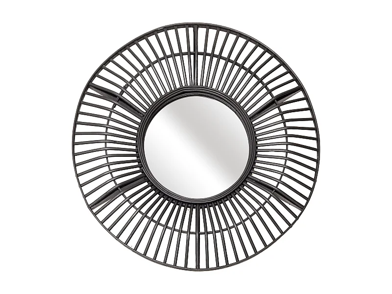 Miroir Noir Sauvage D70cm Noir