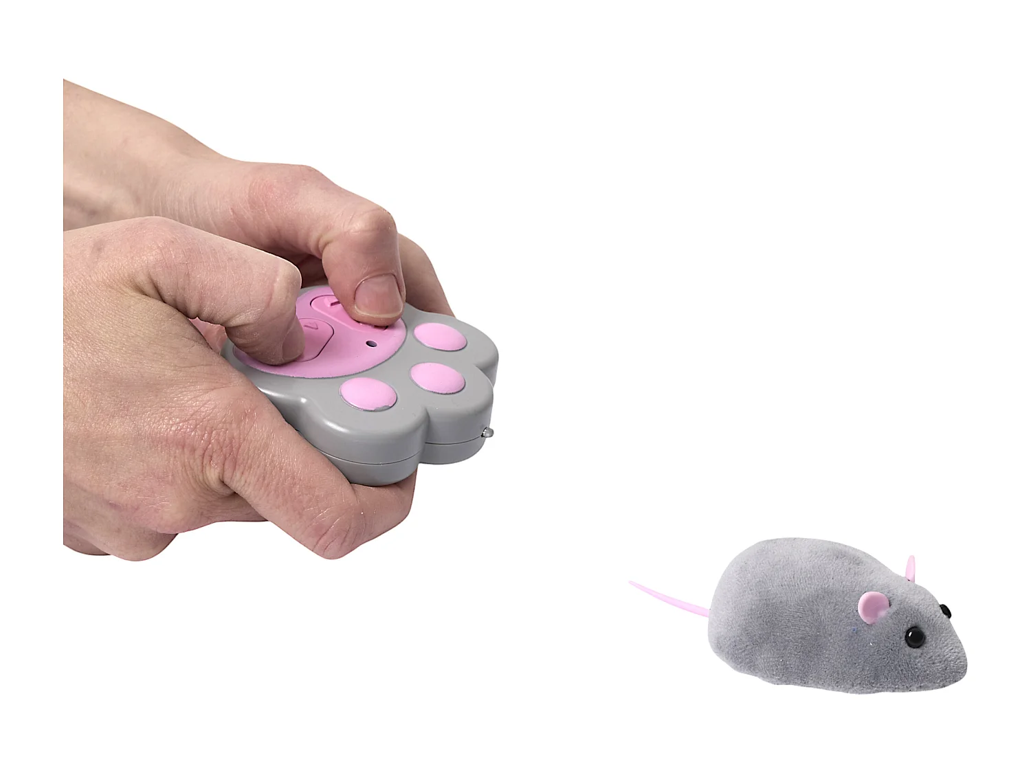 Jeu Souris Telecommande Pour Chat Rose, Gris