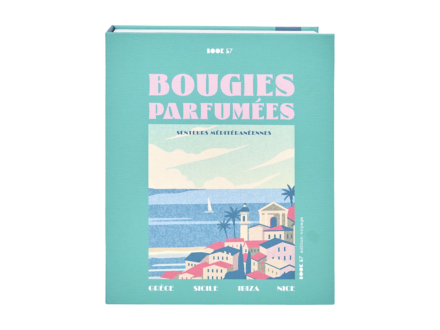 Bougie Parfumee X4 Coffret Voyage Bleu, Violet, Rose, Gris