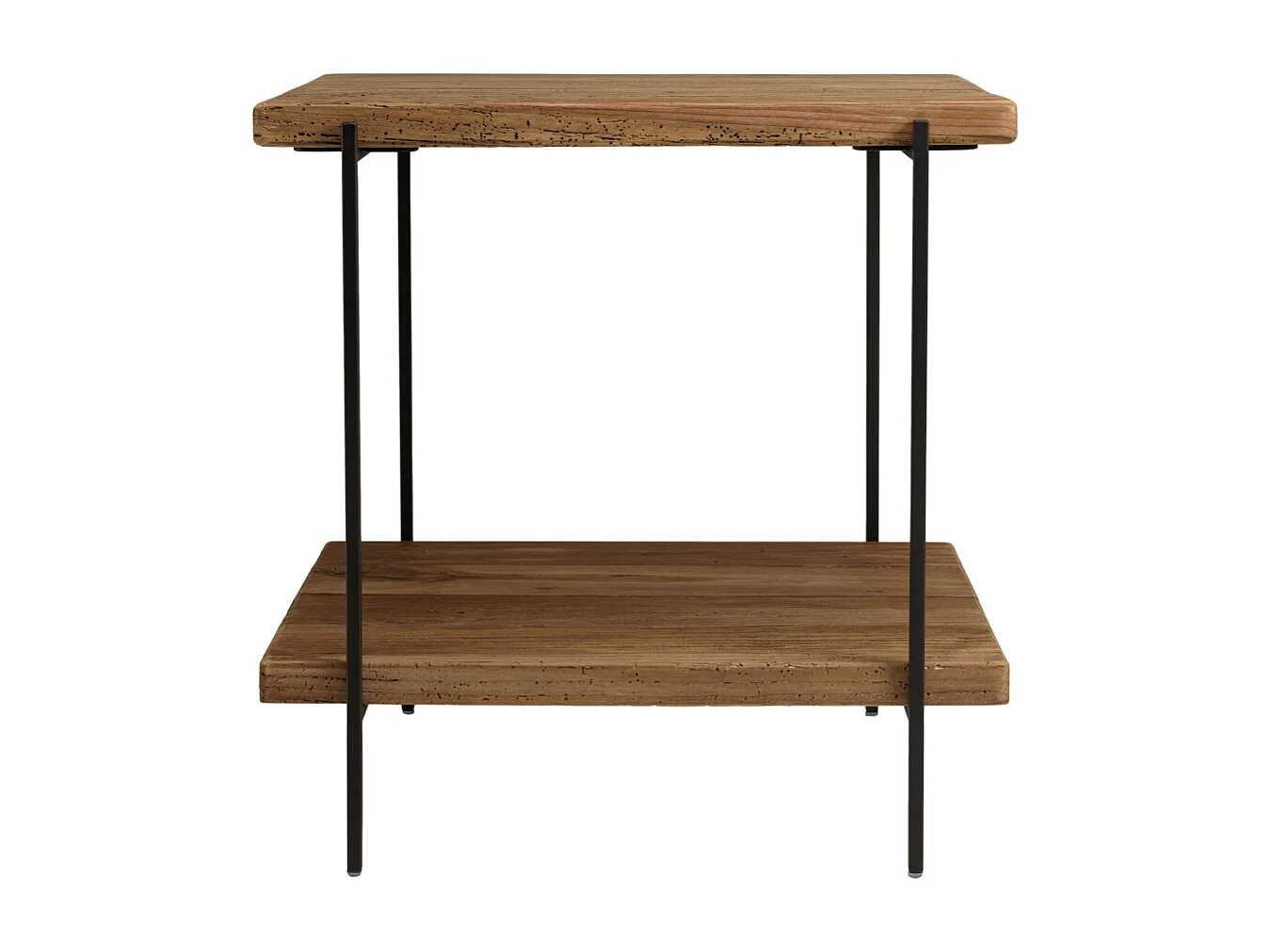 DANDY - Table d'appoint rect. 50x42cm bois Pin recyclé et pieds métal