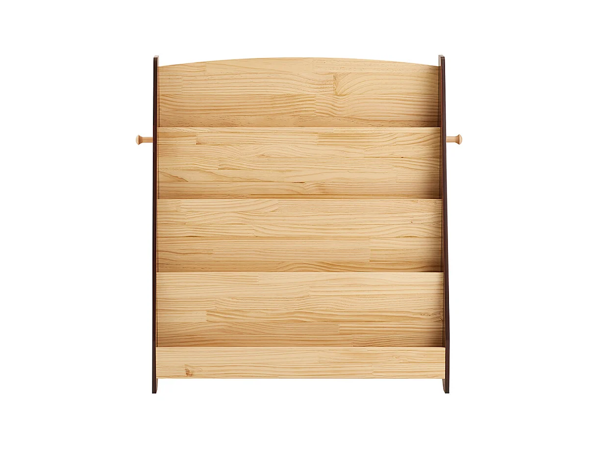 SoBuy regał dziecięcy Montessori z 4 przegródkami i 2 haczykami naturalne 91x30x89 cm