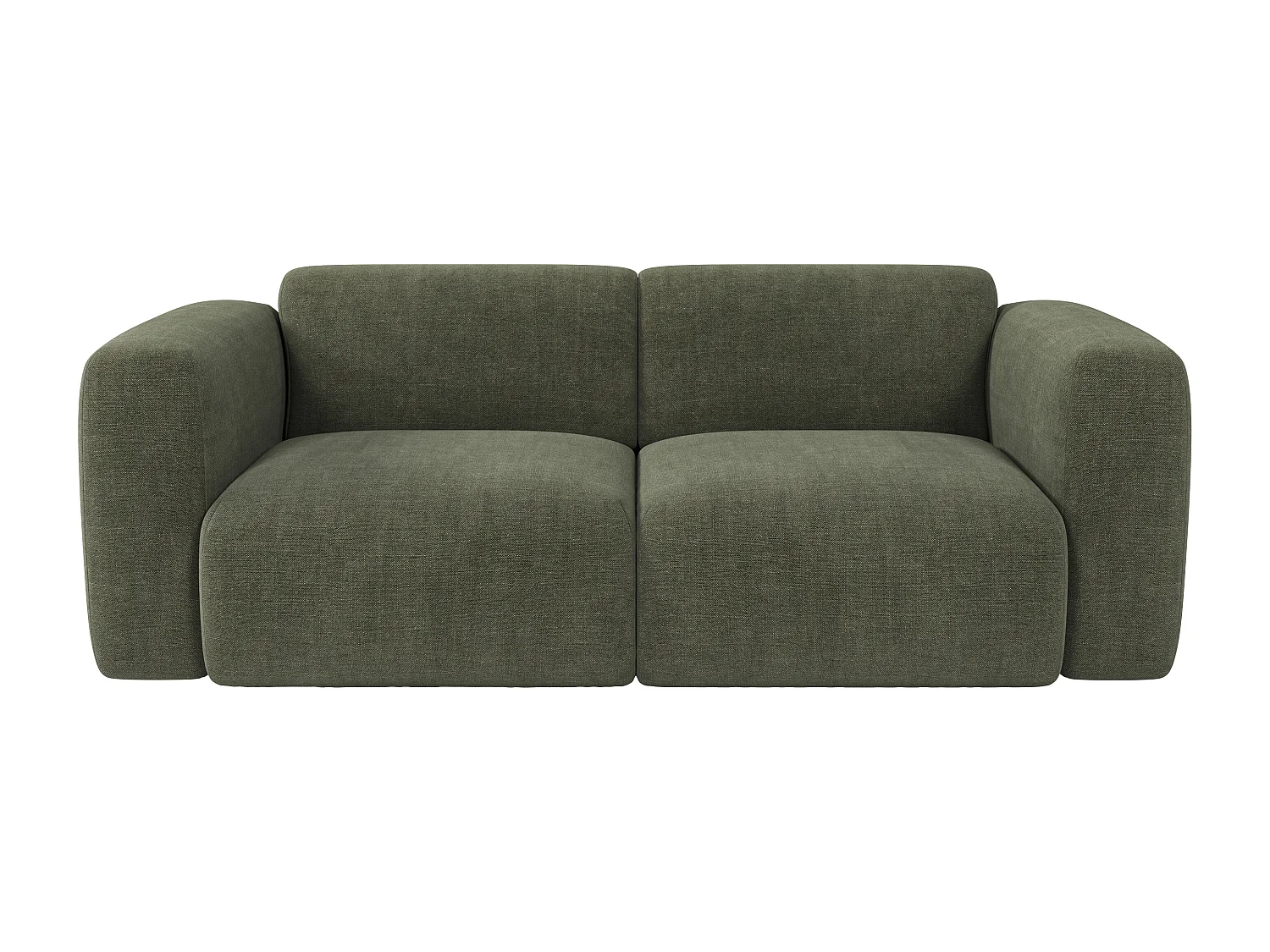 Canapé 3 places en tissu chiné vert POGNI de Maison Céphy