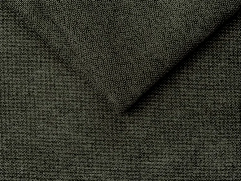 Grand canapé d'angle gauche avec dossier méridienne en tissu chiné vert POGNI de Maison Céphy