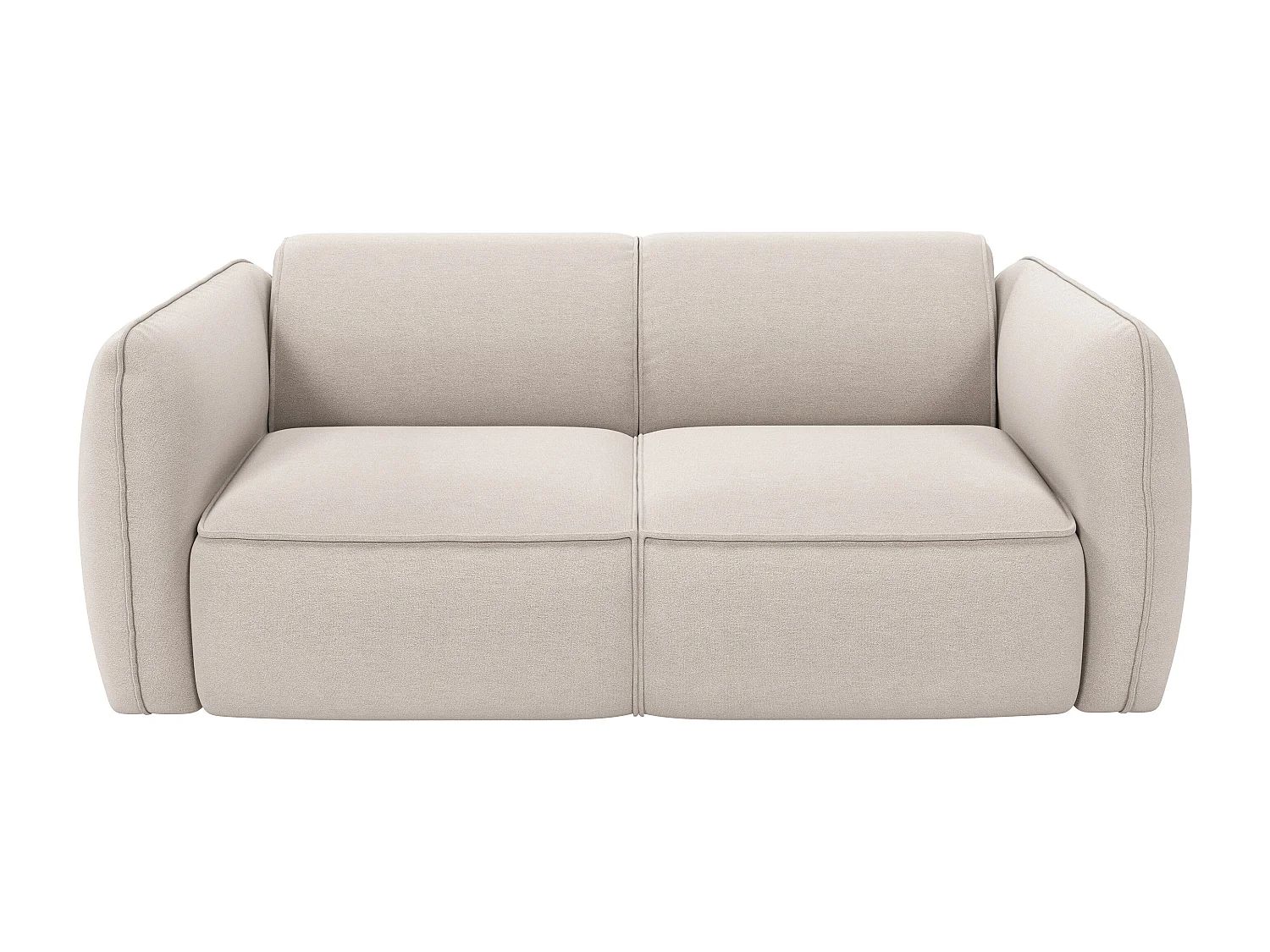 Canapé 3 places en tissu texturé beige CAMILIO de Maison Céphy