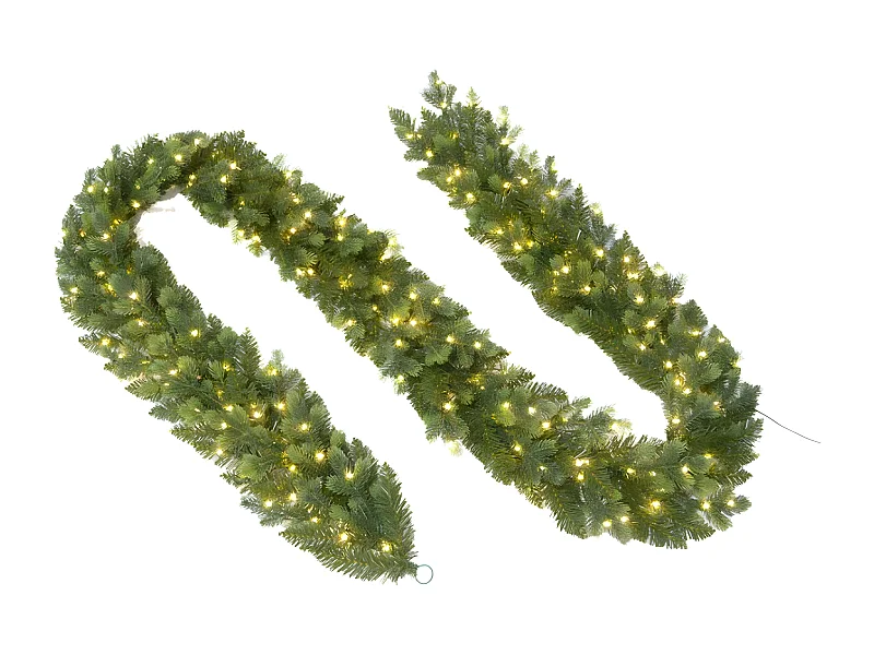 Festone natalizio "Justin" con 200 led ghirlanda in PE effetto Real Touch 270 cm