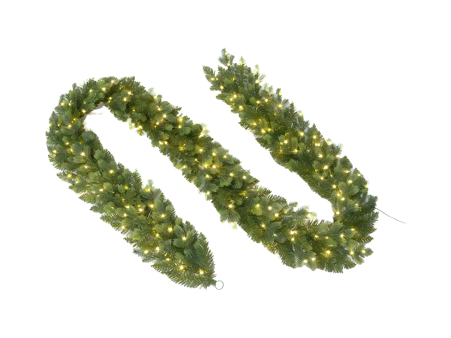 Festone natalizio "Justin" con 200 led ghirlanda in PE effetto Real Touch 270 cm